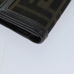 FENDI Zucca Canvas Wallet Black Brown76700