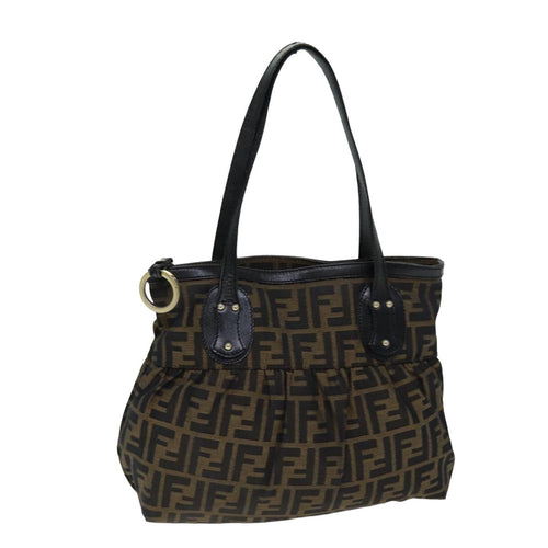 FENDI Zucca Canvas Tote Bag Black Brown76722