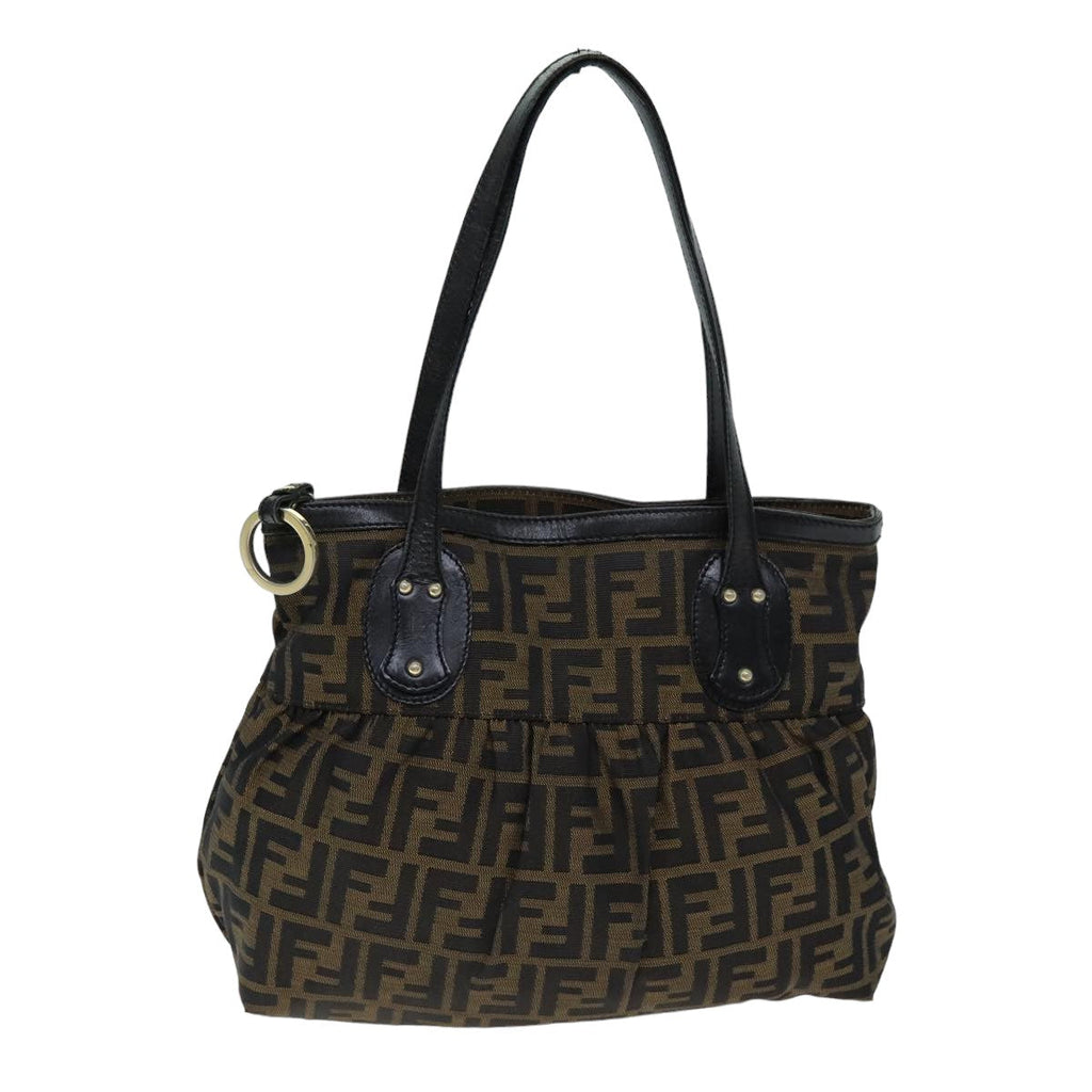 FENDI Zucca Canvas Tote Bag Black Brown76722
