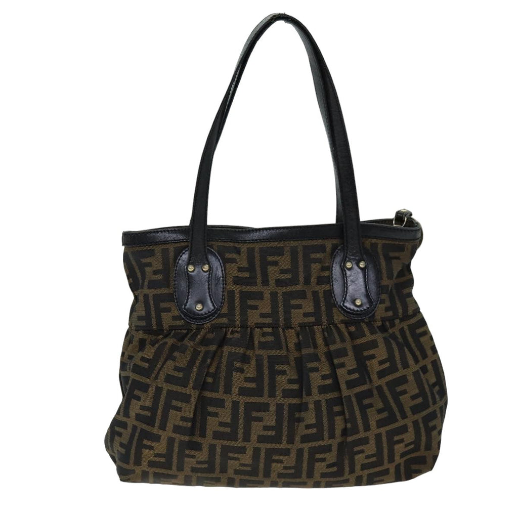 FENDI Zucca Canvas Tote Bag Black Brown76722