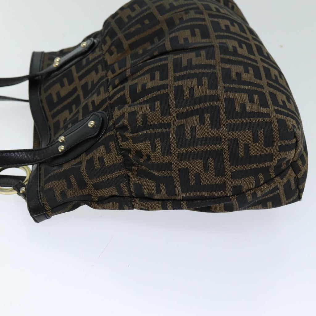 FENDI Zucca Canvas Tote Bag Black Brown76722
