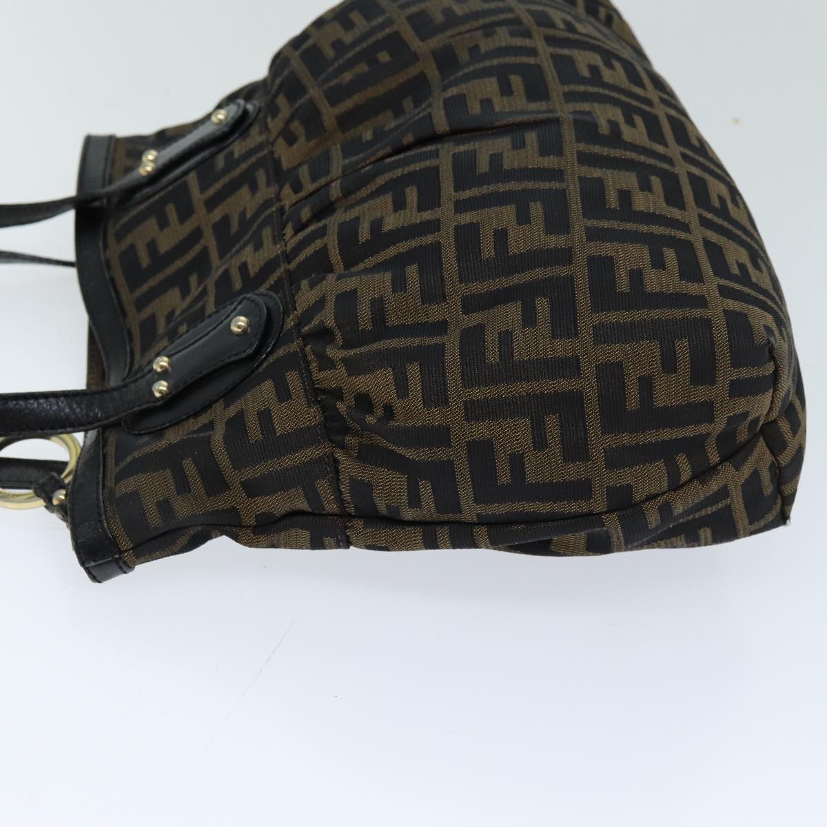 FENDI Zucca Canvas Tote Bag Black Brown76722