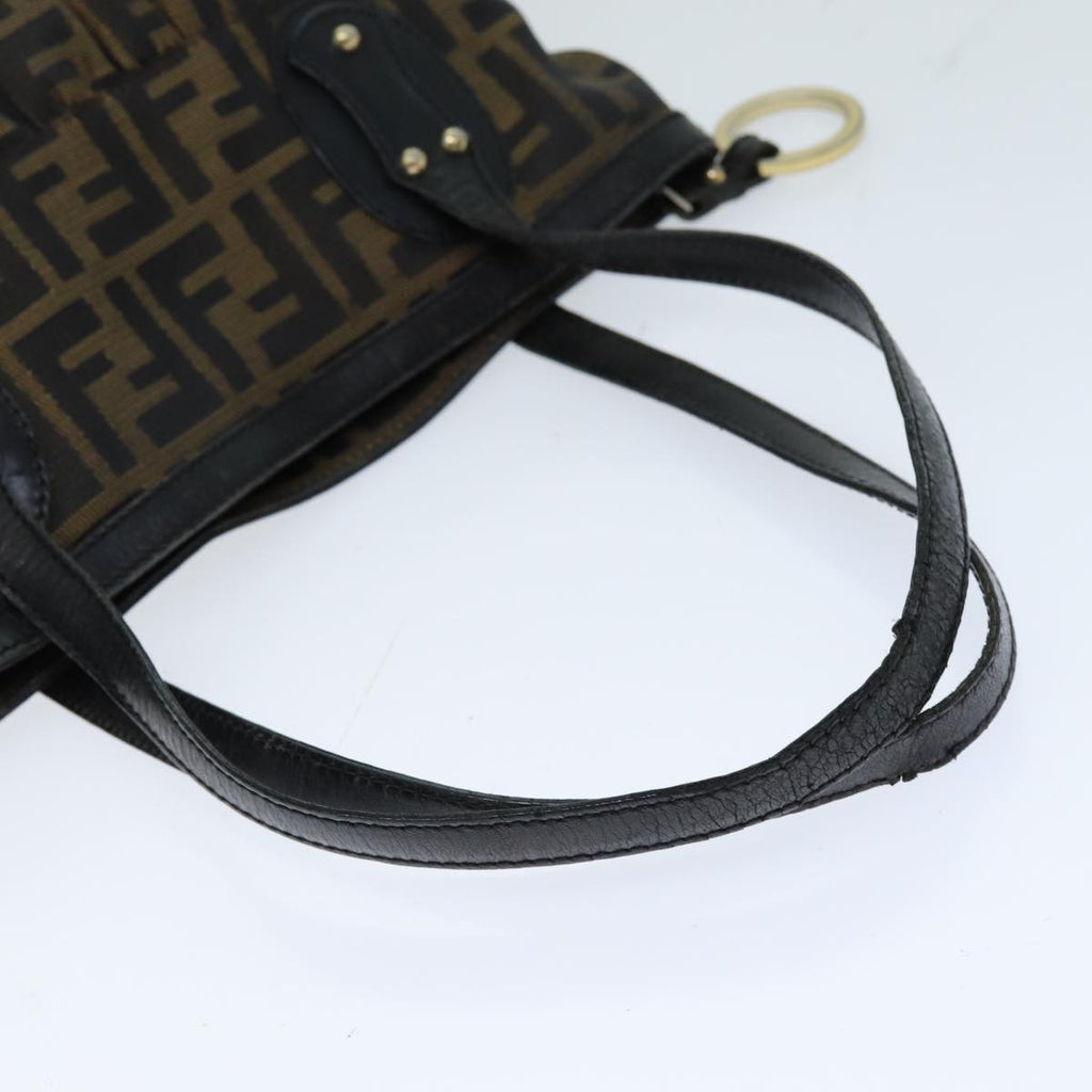 FENDI Zucca Canvas Tote Bag Black Brown76722