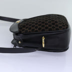 CELINE Triomphe Canvas Shoulder Bag Suede Black  76792
