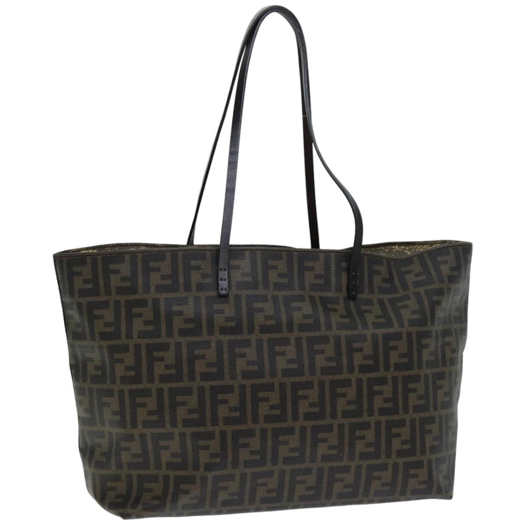 FENDI Zucca Canvas Tote Bag Black Brown76812
