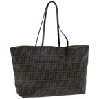 FENDI Zucca Canvas Tote Bag Black Brown76812
