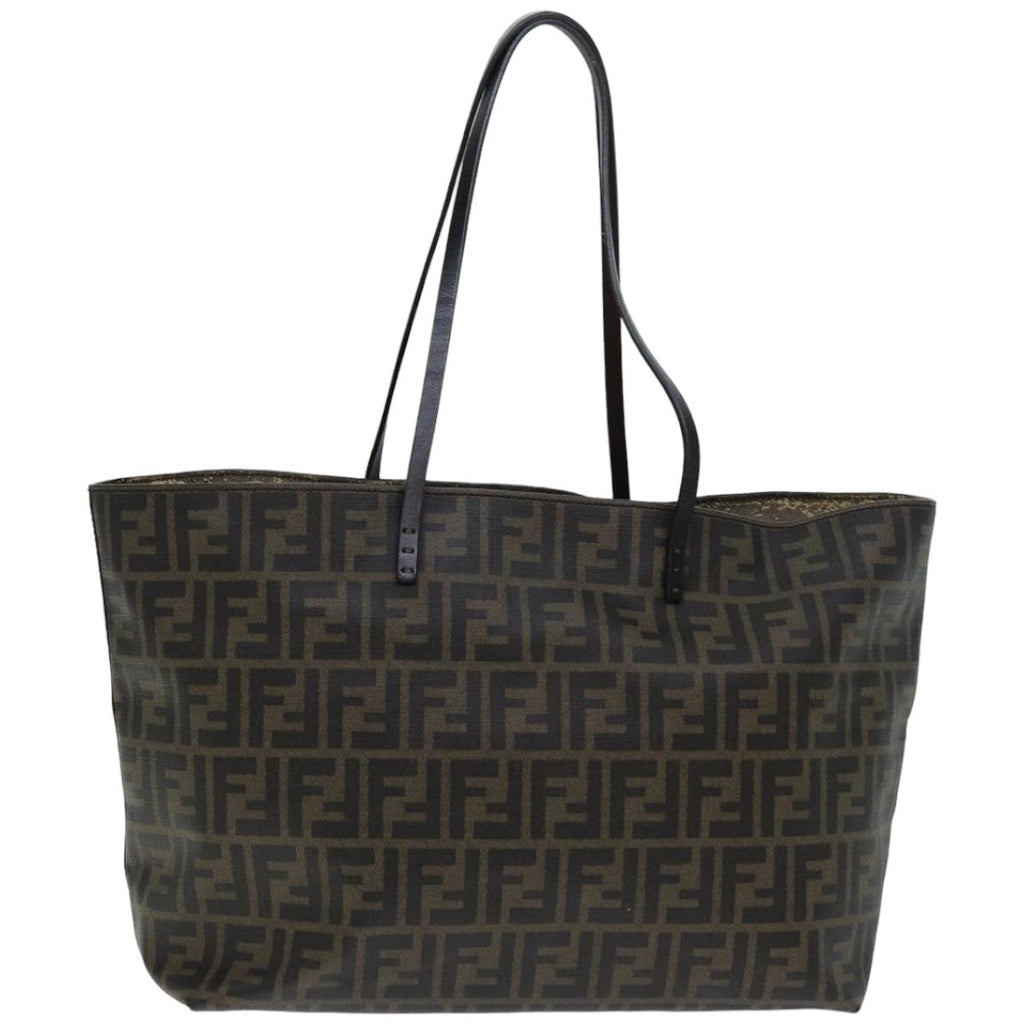 FENDI Zucca Canvas Tote Bag Black Brown76812