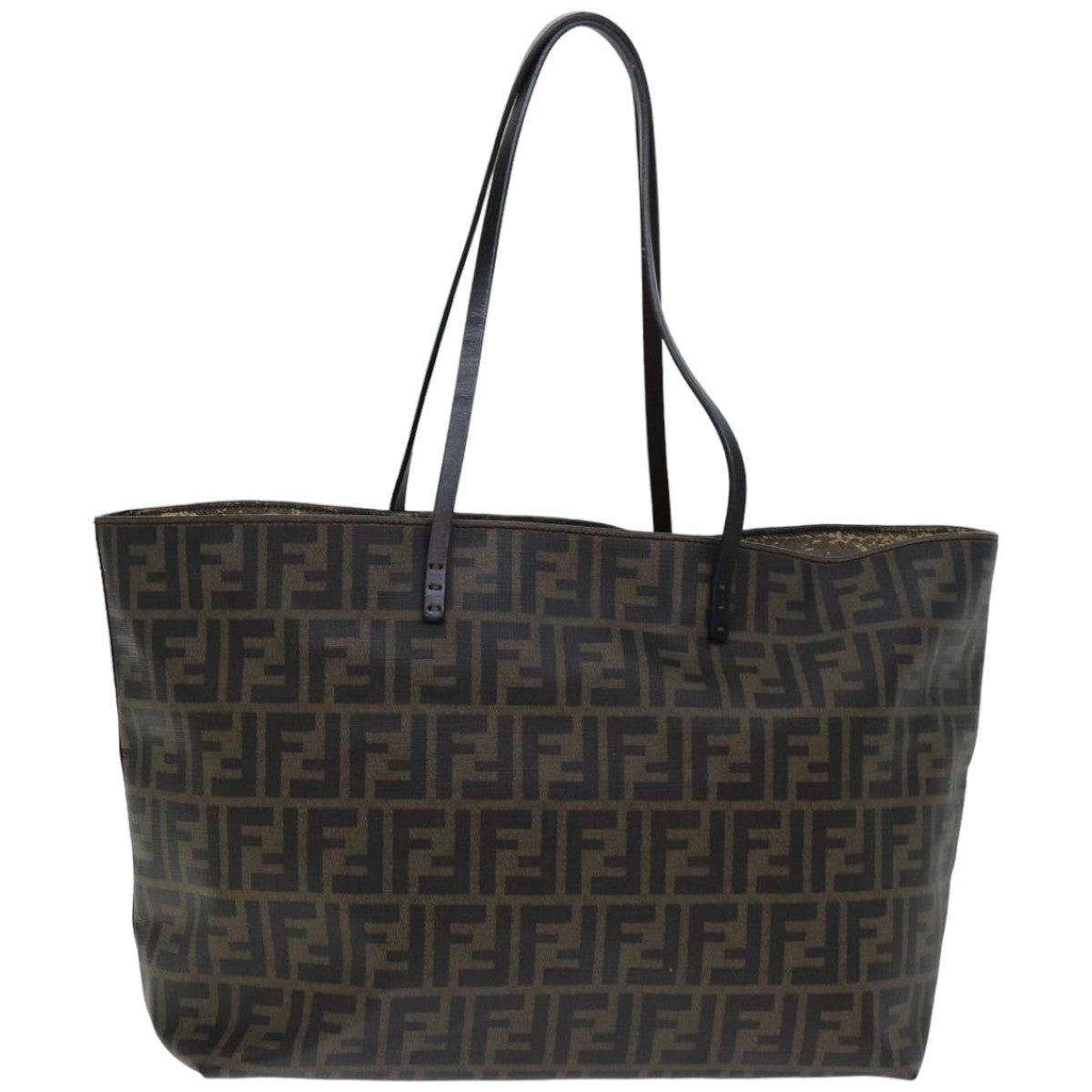FENDI Zucca Canvas Tote Bag Black Brown76812