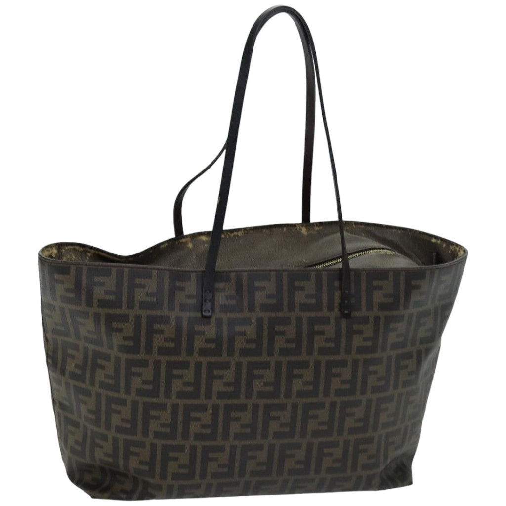 FENDI Zucca Canvas Tote Bag Black Brown76812