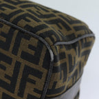 FENDI Zucca Canvas Vanity Cosmetic Pouch Brown Black76814