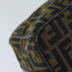 FENDI Zucca Canvas Vanity Cosmetic Pouch Brown Black76814