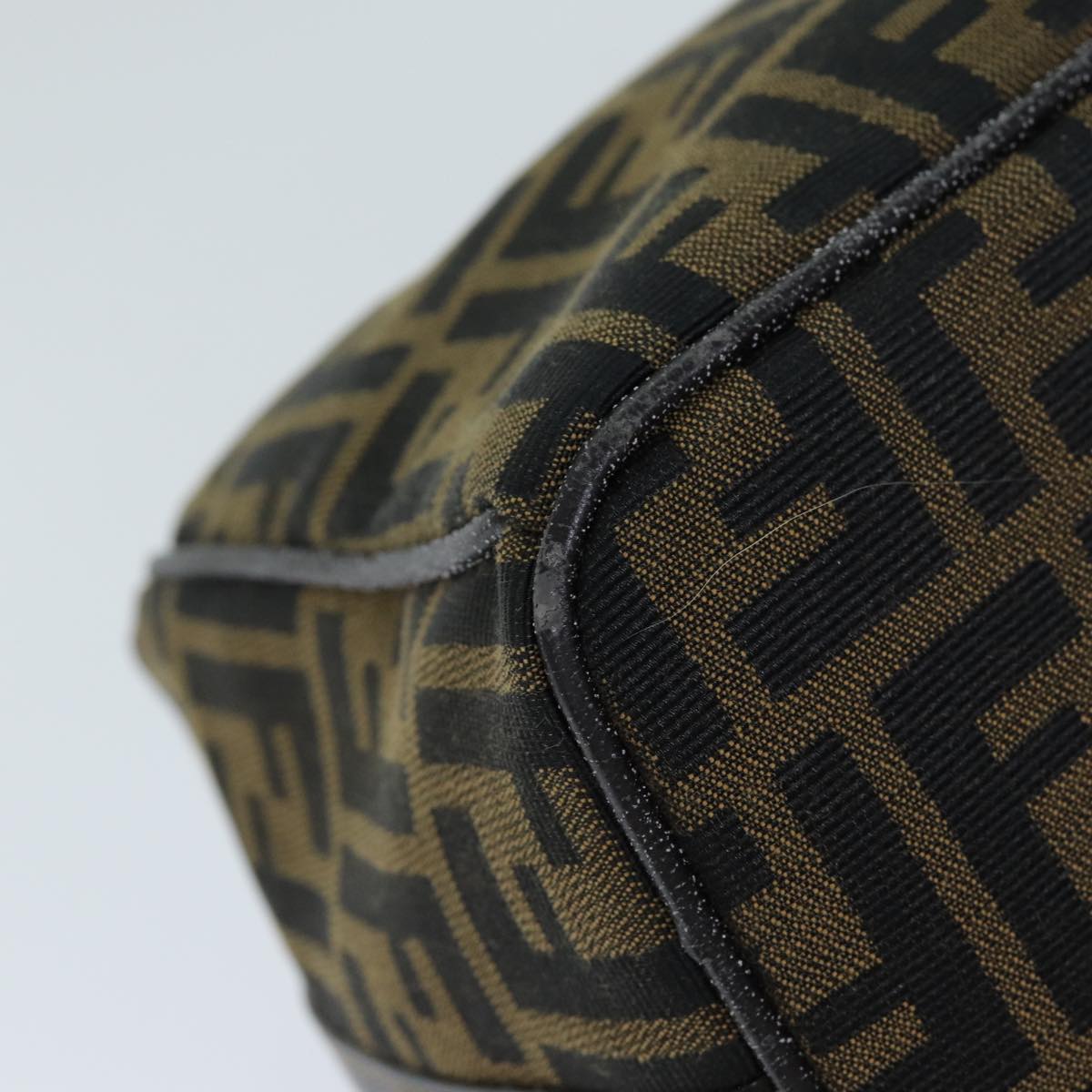 FENDI Zucca Canvas Vanity Cosmetic Pouch Brown Black76814