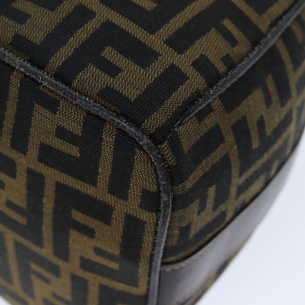FENDI Zucca Canvas Vanity Cosmetic Pouch Brown Black76814