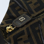 FENDI Zucca Canvas Vanity Cosmetic Pouch Brown Black76814