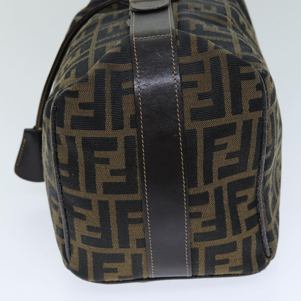 FENDI Zucca Canvas Vanity Cosmetic Pouch Brown Black76814