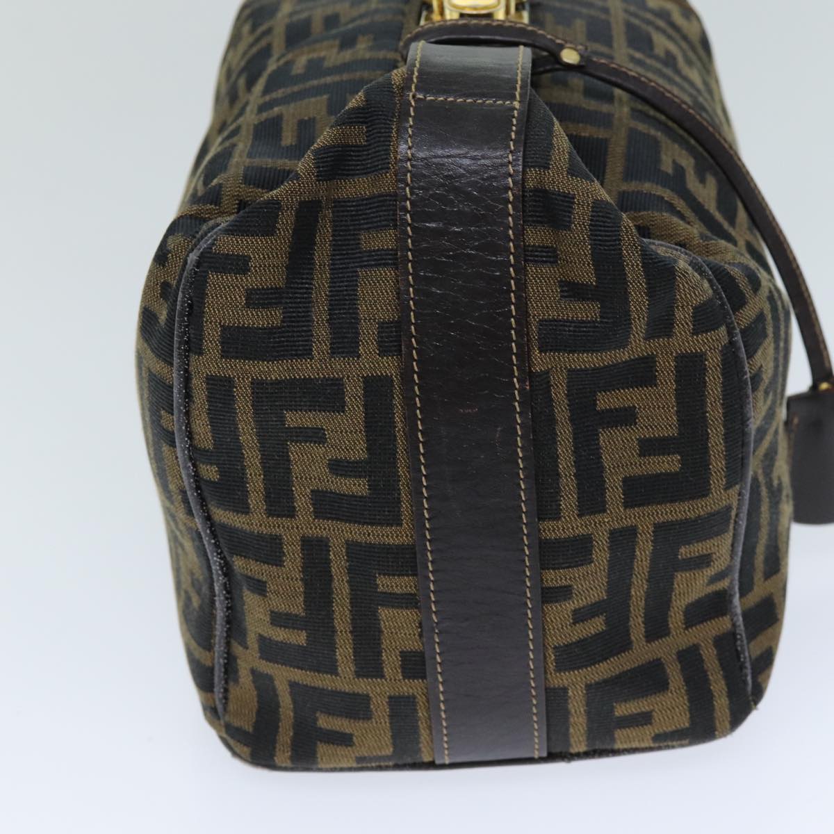 FENDI Zucca Canvas Vanity Cosmetic Pouch Brown Black76814