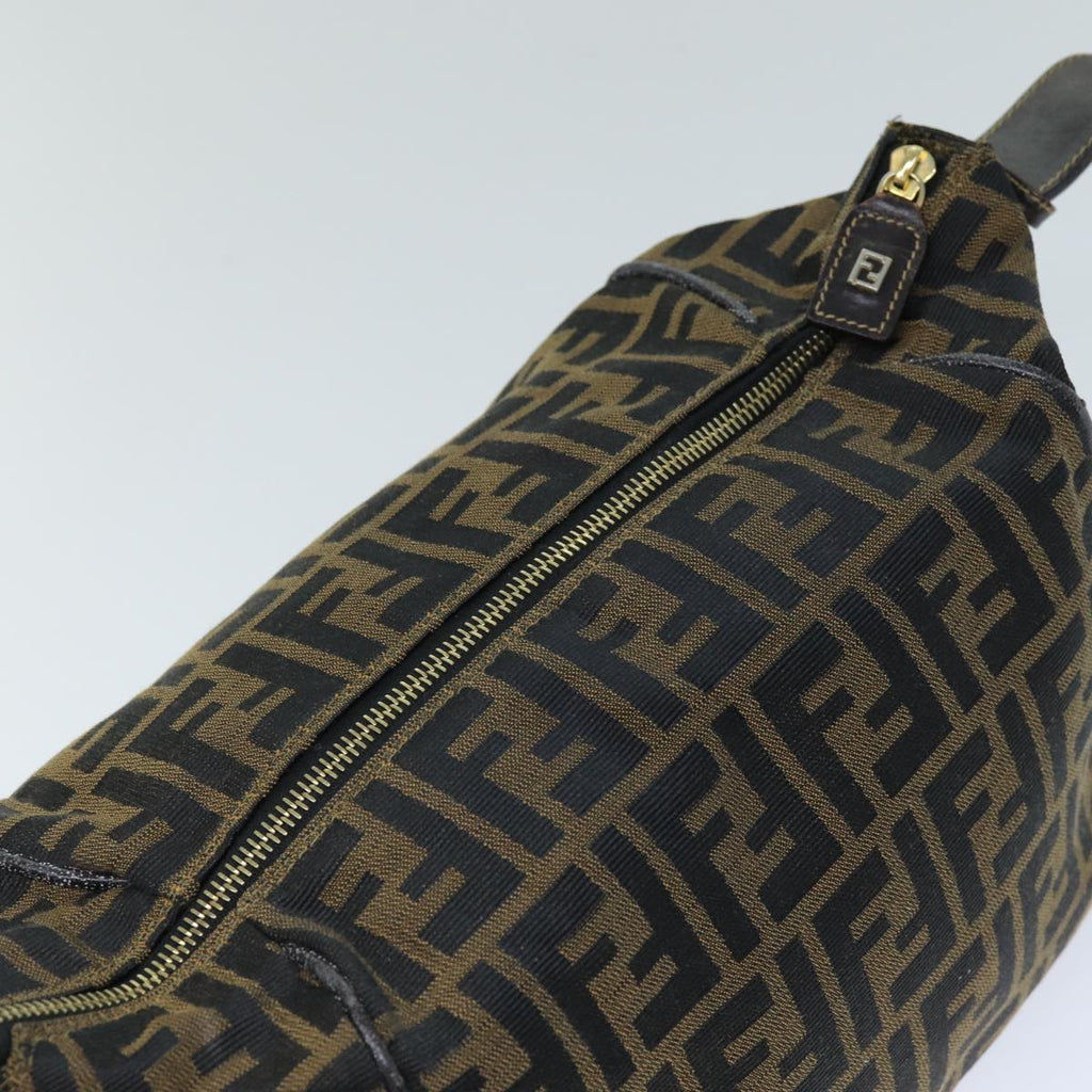 FENDI Zucca Canvas Vanity Cosmetic Pouch Brown Black76814