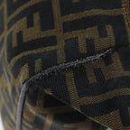 FENDI Zucca Canvas Vanity Cosmetic Pouch Brown Black76814