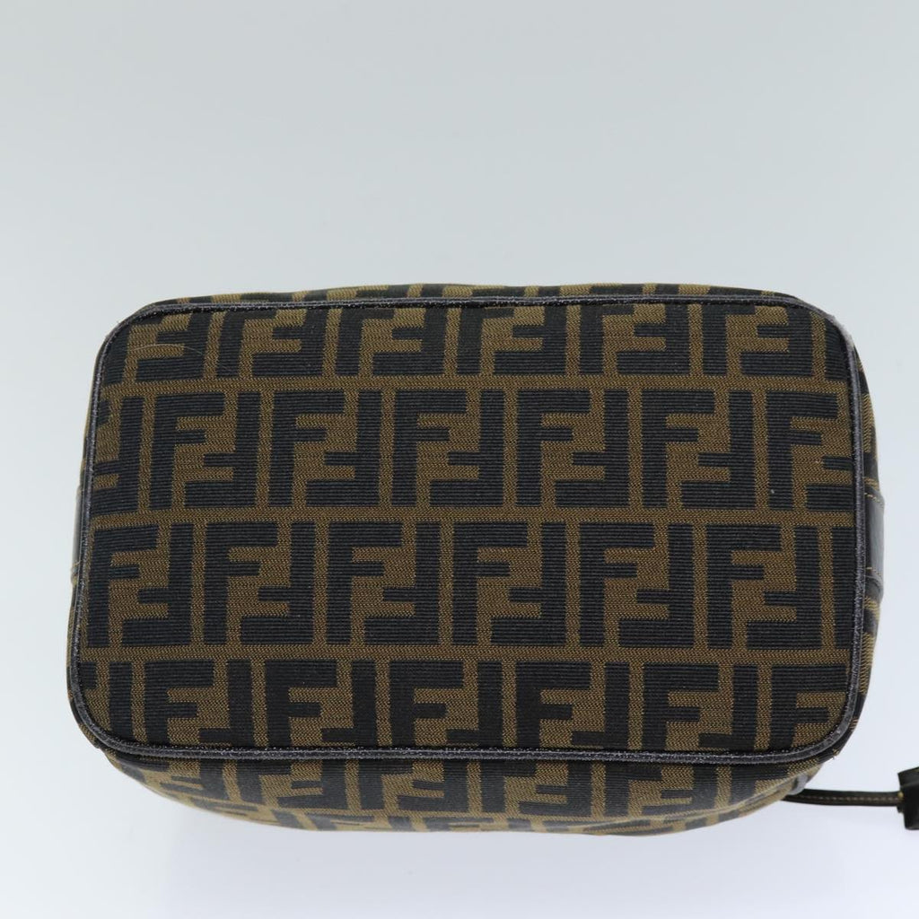 FENDI Zucca Canvas Vanity Cosmetic Pouch Brown Black76814