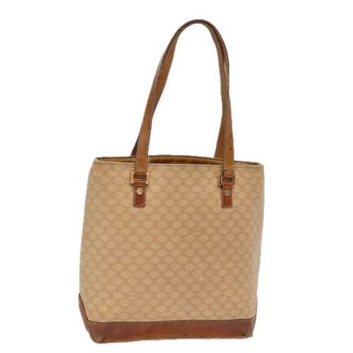 CELINE Macadam Canvas Hand Bag PVC Beige  76834