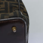 FENDI Zucca Canvas Hand Bag 2way Brown Black76858