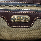FENDI Zucca Canvas Hand Bag 2way Brown Black76858