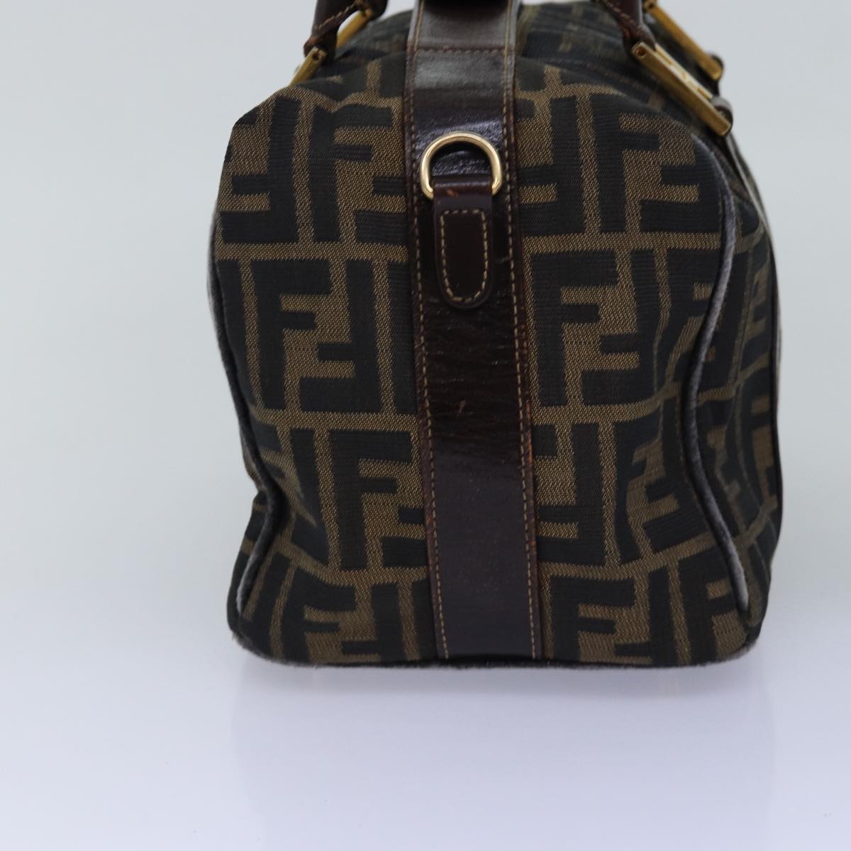 FENDI Zucca Canvas Hand Bag 2way Brown Black76858