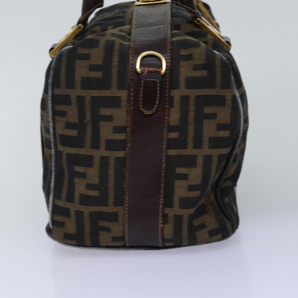 FENDI Zucca Canvas Hand Bag 2way Brown Black76858