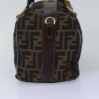 FENDI Zucca Canvas Hand Bag 2way Brown Black76858