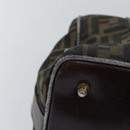 FENDI Zucca Canvas Hand Bag 2way Brown Black76858