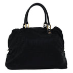 FENDI Zucca Canvas Hand Bag Black Brown76859