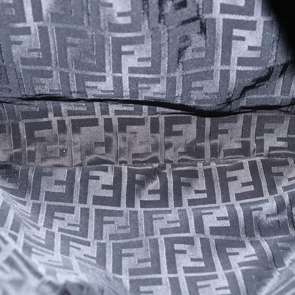 FENDI Zucca Canvas Hand Bag Black Brown76859