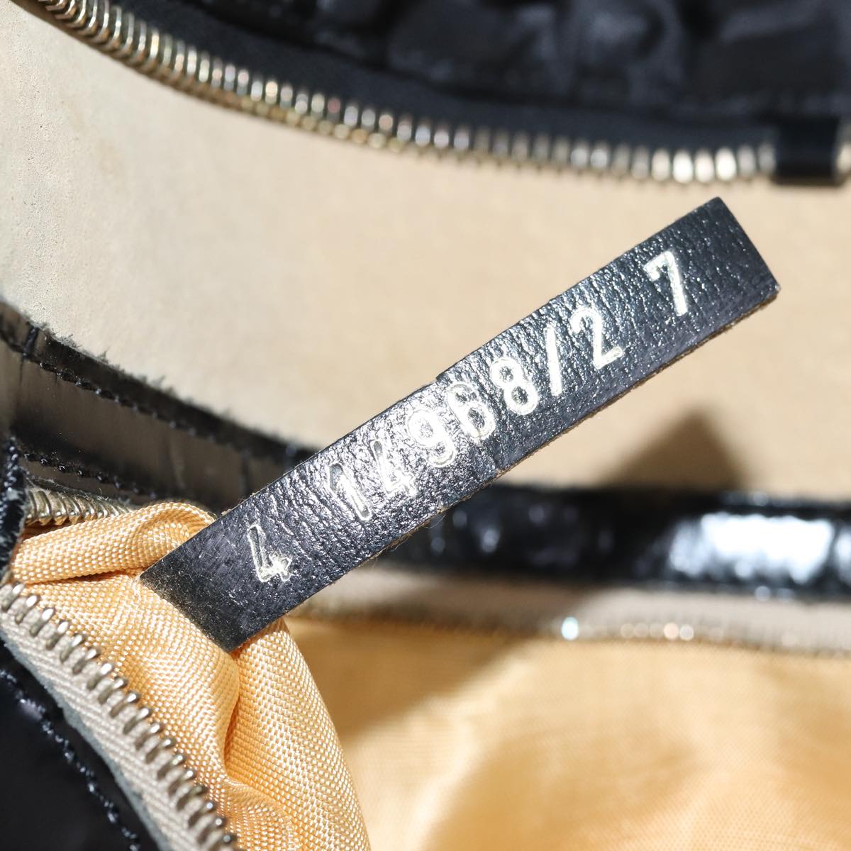 FENDI Zucca Canvas Hand Bag Black Brown76859