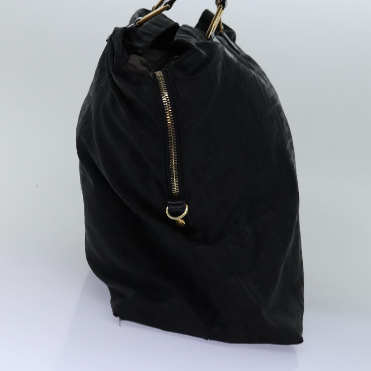 FENDI Zucca Canvas Hand Bag Black Brown76859