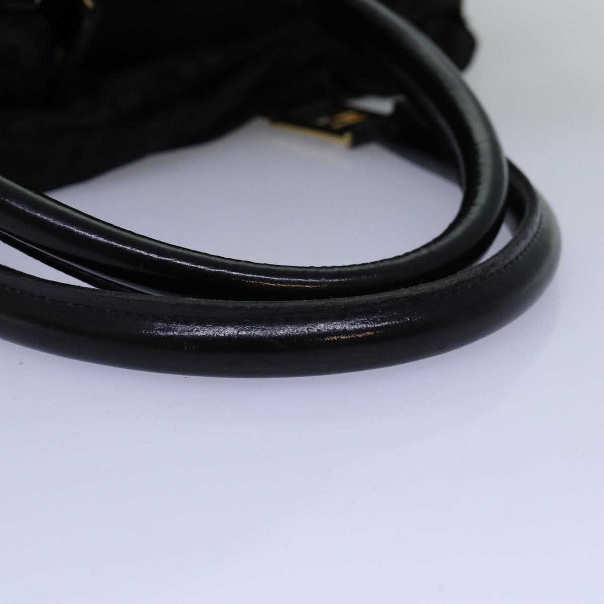 FENDI Zucca Canvas Hand Bag Black Brown76859