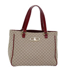 CELINE Macadam Canvas Hand Bag Beige  76899