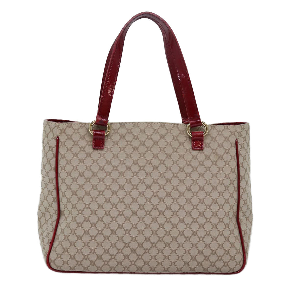 CELINE Macadam Canvas Hand Bag Beige  76899