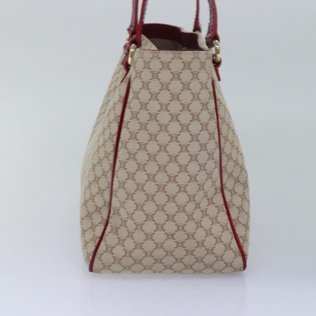 CELINE Macadam Canvas Hand Bag Beige  76899