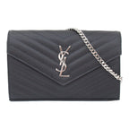 Saint Laurent SAINT LAURENT Chain Shoulder Bag Leather Bag  Black 377828BOW021000