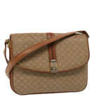 CELINE Macadam Canvas Shoulder Bag Beige  76996