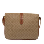 CELINE Macadam Canvas Shoulder Bag Beige  76996