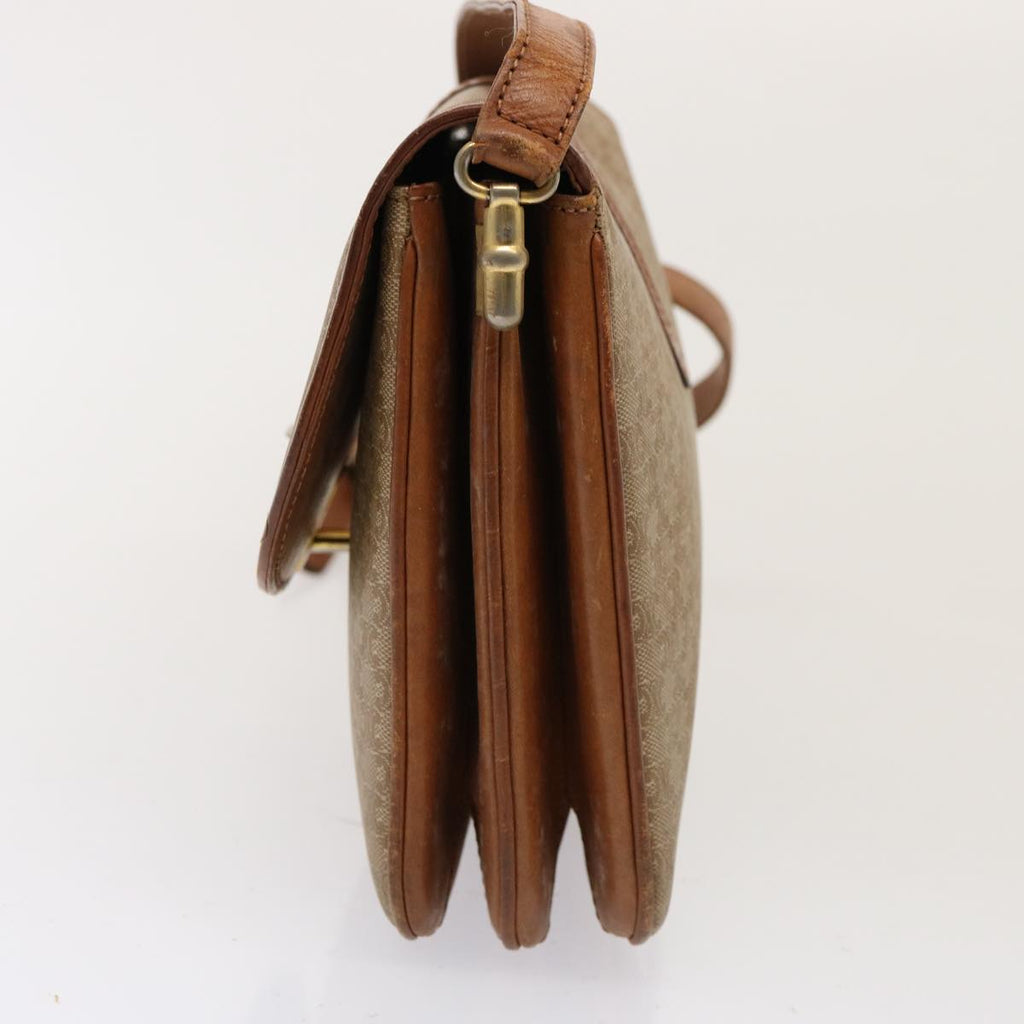 CELINE Macadam Canvas Shoulder Bag Beige  76996