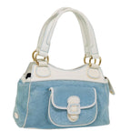 CELINE C Macadam Canvas Hand Bag Blue  76997