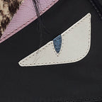 Fendi Black Nylon And Leather Mini Monster Eye Backpack