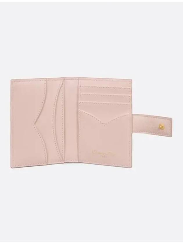 Cargo Vertical Calfskin Card Wallet Pink Dior