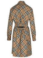 Burberry 'Check' Dress In Beige Wool Blend Women