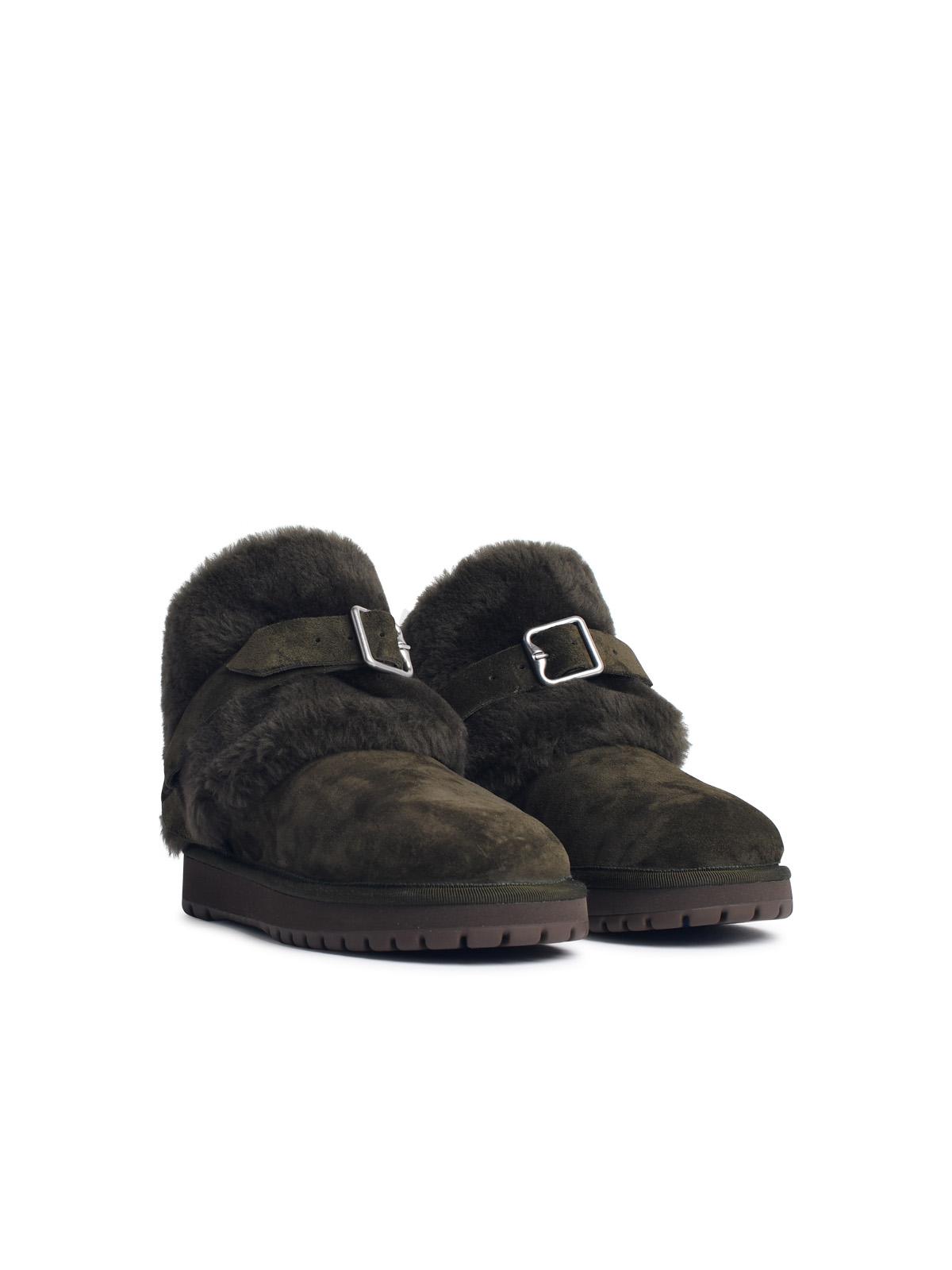 Burberry 'Chubby' Green Suede Boots Women