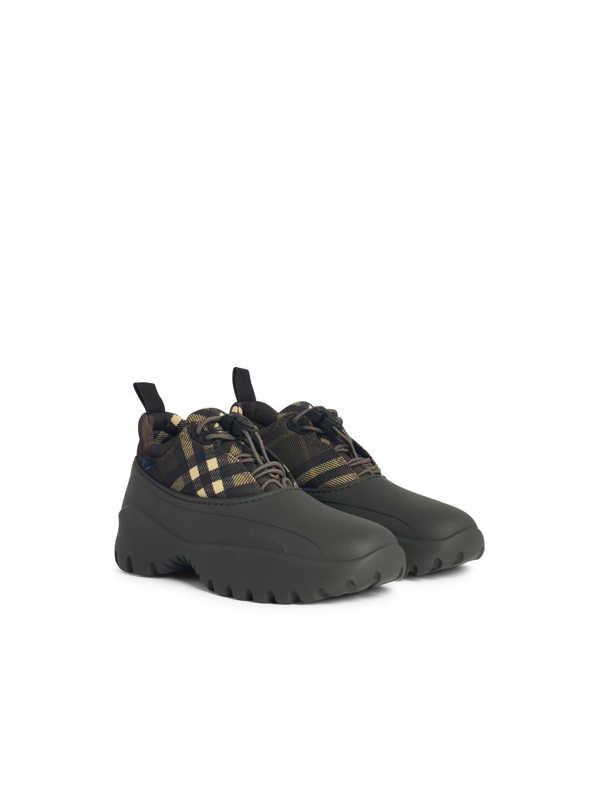 Burberry Green Fabric Blend Sneakers Men