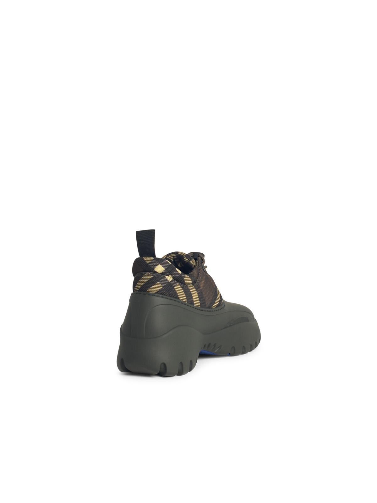 Burberry Green Fabric Blend Sneakers Men