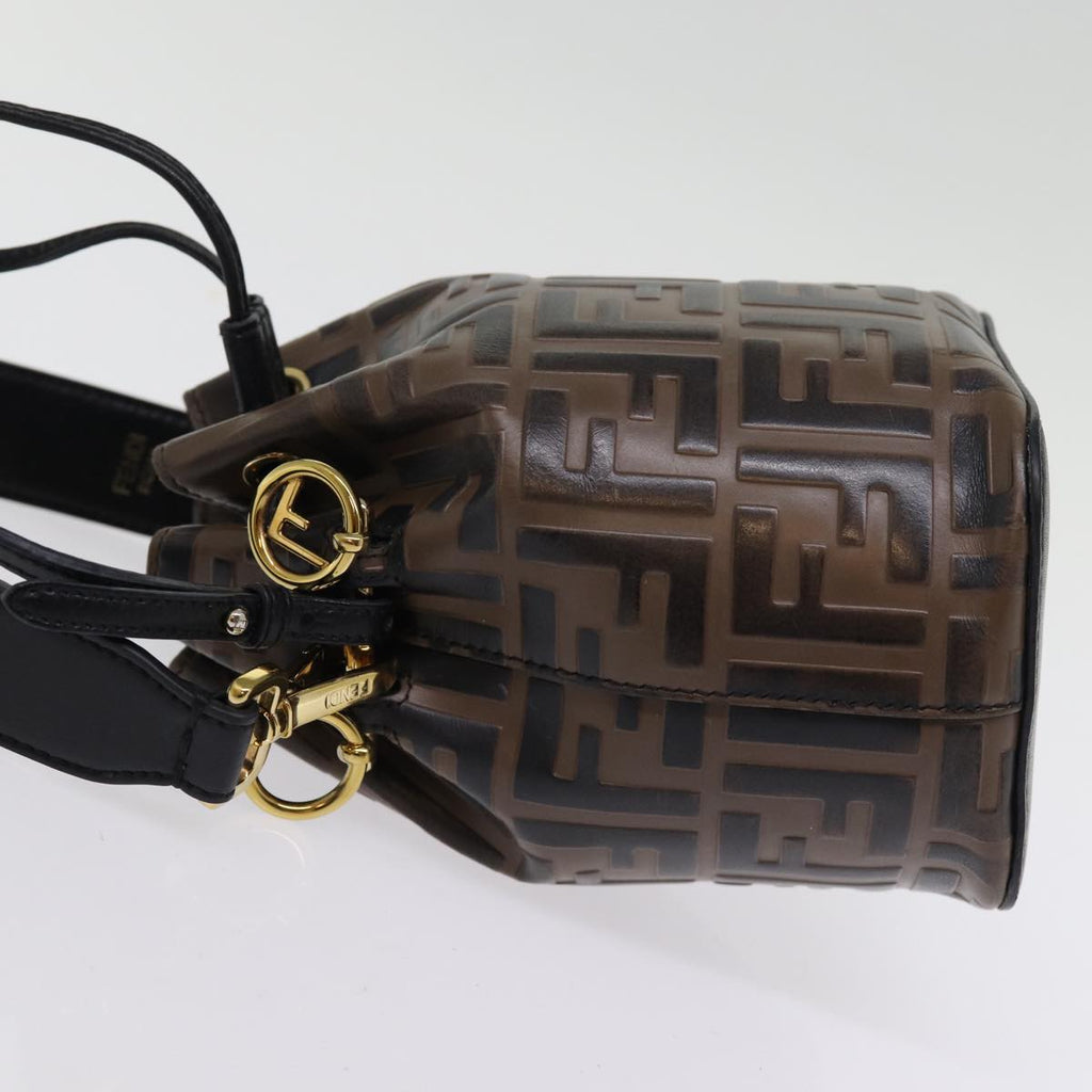 FENDI Zucca Canvas Mont Tresor Mini Shoulder Bag 2way Brown77005